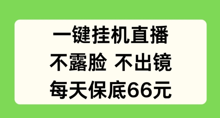 《一键直播挂JI探秘：保底日入 66 元真相》-小伟资源网