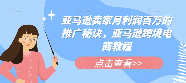 亚马逊卖家实现月利百万的推广之道与跨境电商教程-小伟资源网