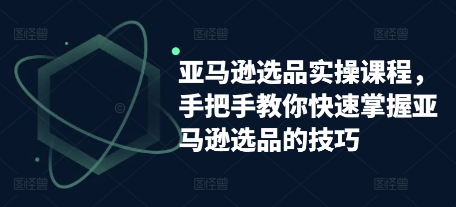 亚马逊选品实操课程，手把手教你快速掌握亚马逊选品的技巧-小伟资源网