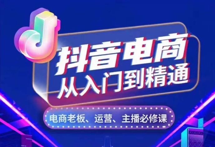 抖音电商从入门到精通，​从账号、流量、人货场、主播、店铺五个方面，全面解析抖音电商核心逻辑-小伟资源网