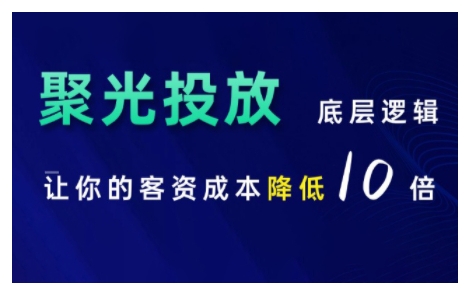 小红书聚光投放底层逻辑课，让你的客资成本降低10倍-小伟资源网