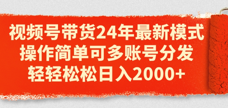 视频号带货新玩法：一招多账号操作，日赚2k不是梦-小伟资源网