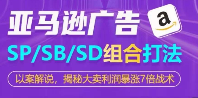 亚马逊SP/SB/SD广告组合打法，揭秘大卖利润暴涨7倍战术-小伟资源网