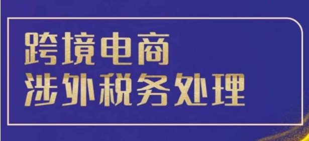 跨境税务宝典教程：跨境电商全球税务处理策略-小伟资源网