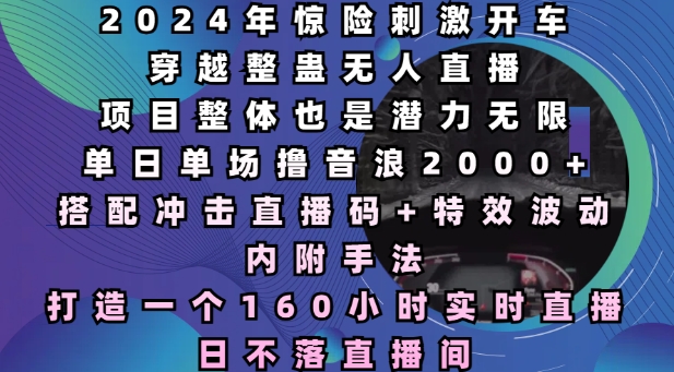 2024惊险直播挑战：160小时不间断，单日音浪狂飙2000+！-小伟资源网