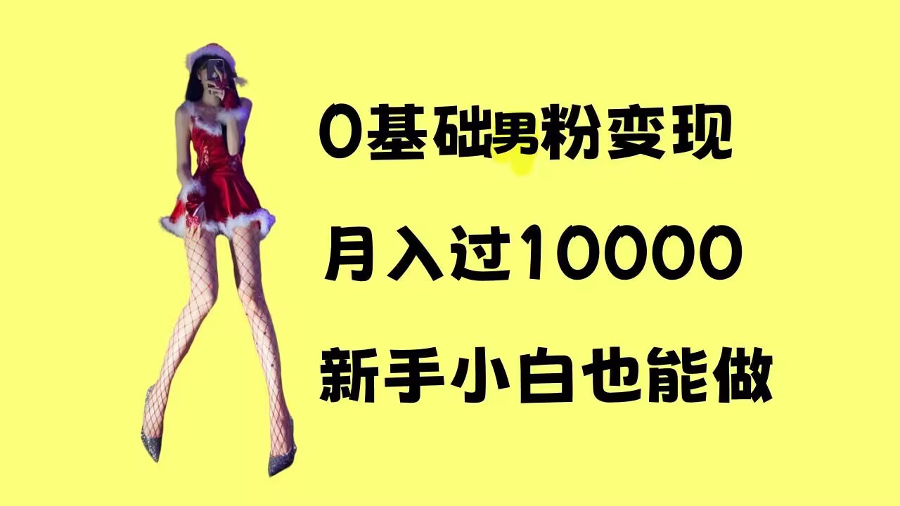 0基础男粉s粉变现，月入过1w+，操作简单，新手小白也能做【揭秘】-小伟资源网