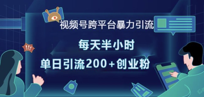 视频号半小时引流200+精准创业粉，跨平台暴力引流揭秘-小伟资源网