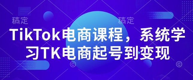 TikTok电商全攻略：从起号到变现一步到位-小伟资源网